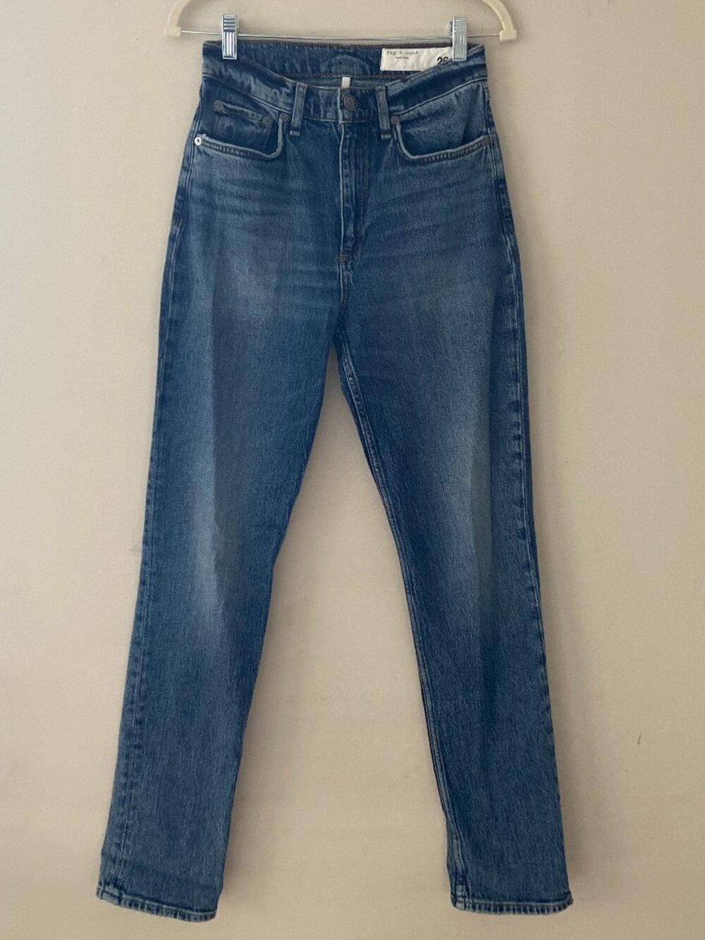Rag & Bone | Wren High-Rise Slim Straight Jeans | Medium Wash | Size 26